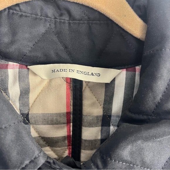 BURBERRY London QUILTED JACKET WOMENS Small BLACK Button Nova Double Breast - Picture 2 of 16